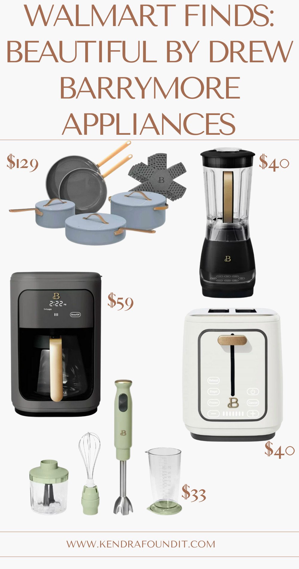 DREW BARRYMORE APPLIANCES AT WALMART TOASTER AND IMMERSION